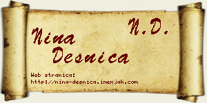 Nina Desnica vizit kartica